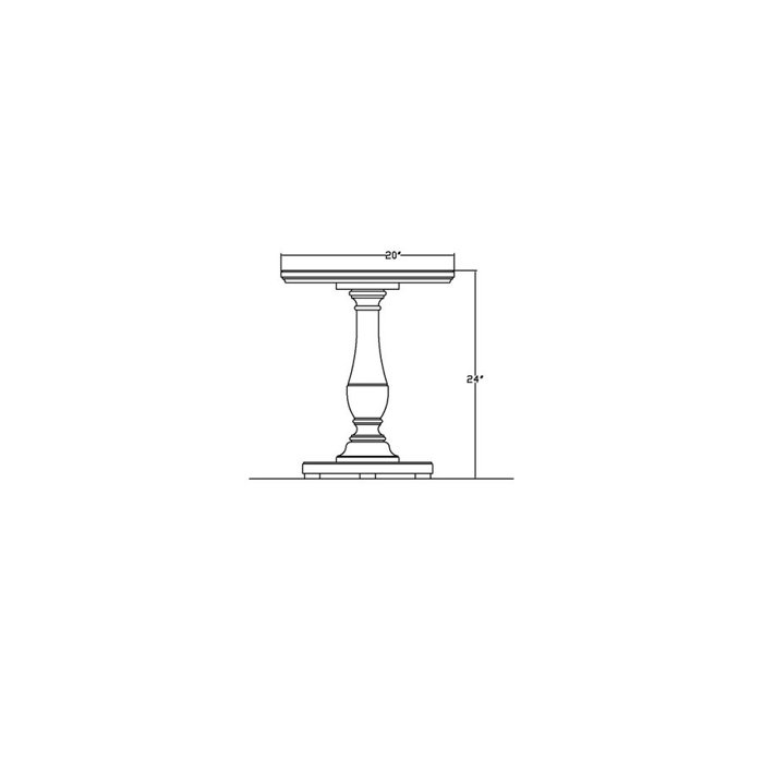 Charlton Home® Mullin 24'' Tall Pedestal End Table & Reviews Wayfair